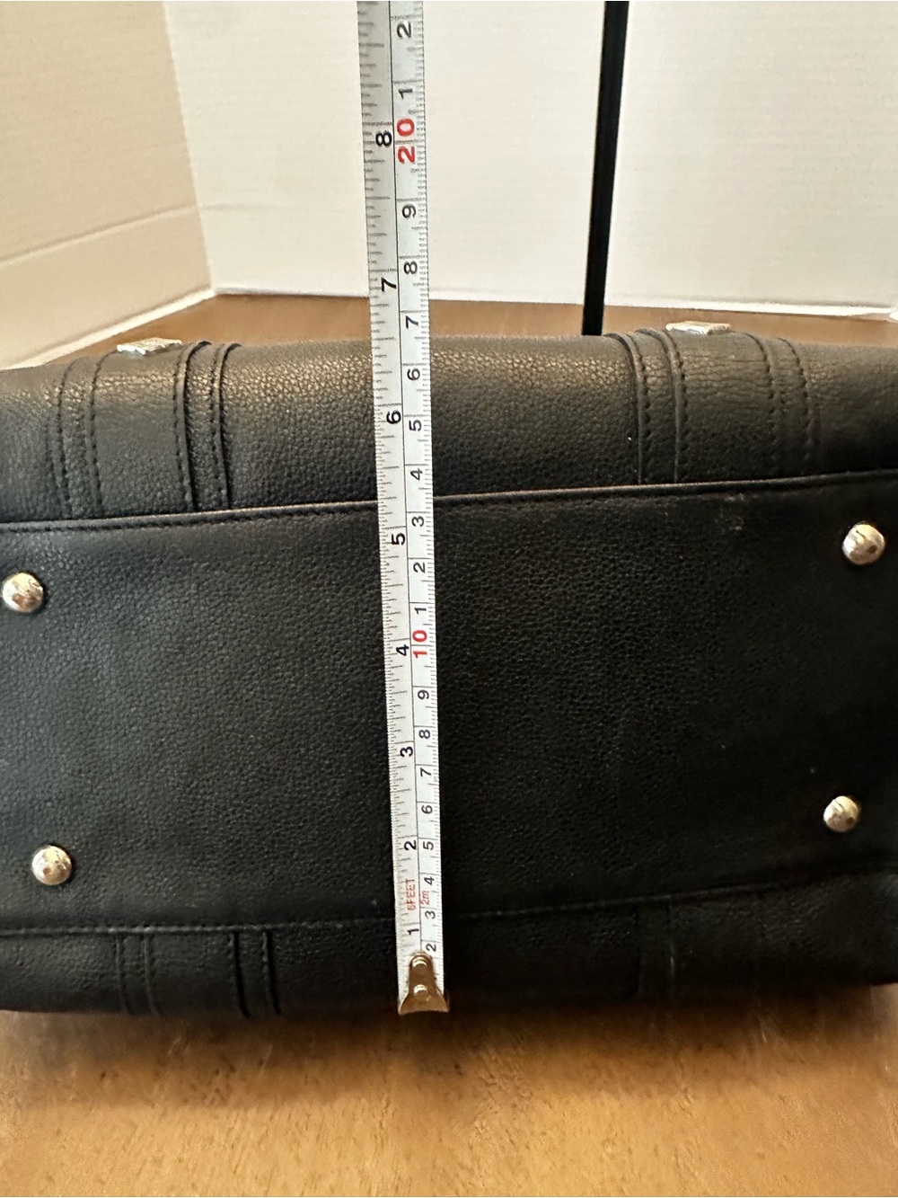MCM Black Pebbled Leather Boston Bag with Silver Hardware - Picture 8 of 16
